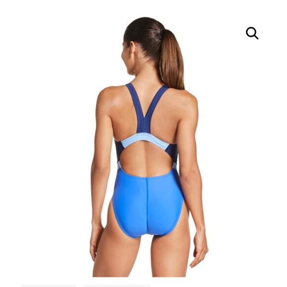 SPEEDO NWT Quantum Fusion Splice Hyper Blue UPF 50+ One Piece Swimsuit 6 - Picture 4 of 8